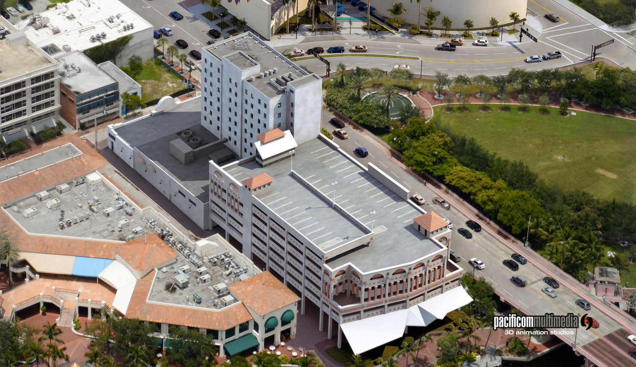 Commercial Building 3D Aerial Renderings by Pacificom