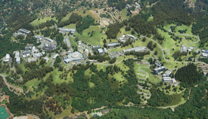 3D Hillside Campus Aerial View and Map